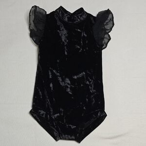Evie's Studio Black Velvet Kids One Piece Leo